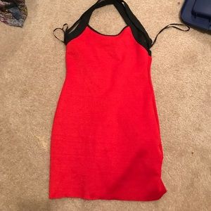 Red party dress