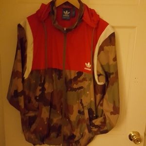 Authentic adidas camo windbreaker
