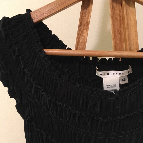 Max Studio Black Ruffled Dress - Picture 4 of 5