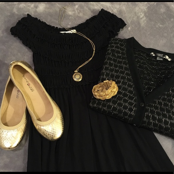 Max Studio Black Ruffled Dress - Picture 2 of 5