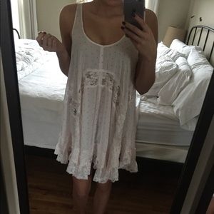 Free People Light Pink Lace Tunic