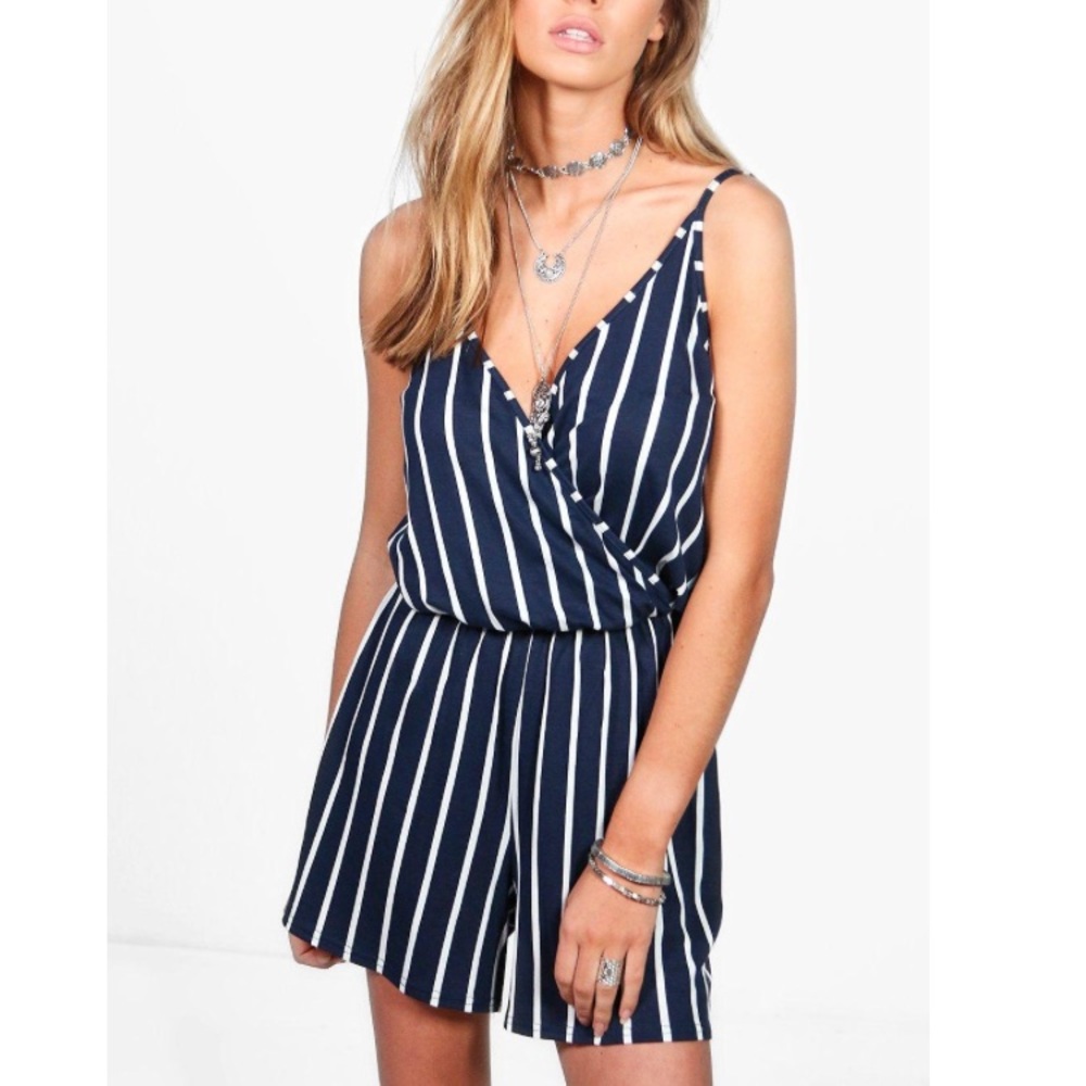 Striped playsuit/romper
