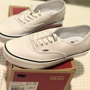 True White Authentic Vans