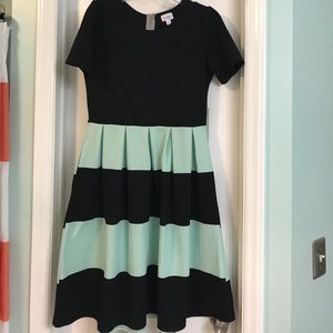 Black and mint LuLaRoe Amelia