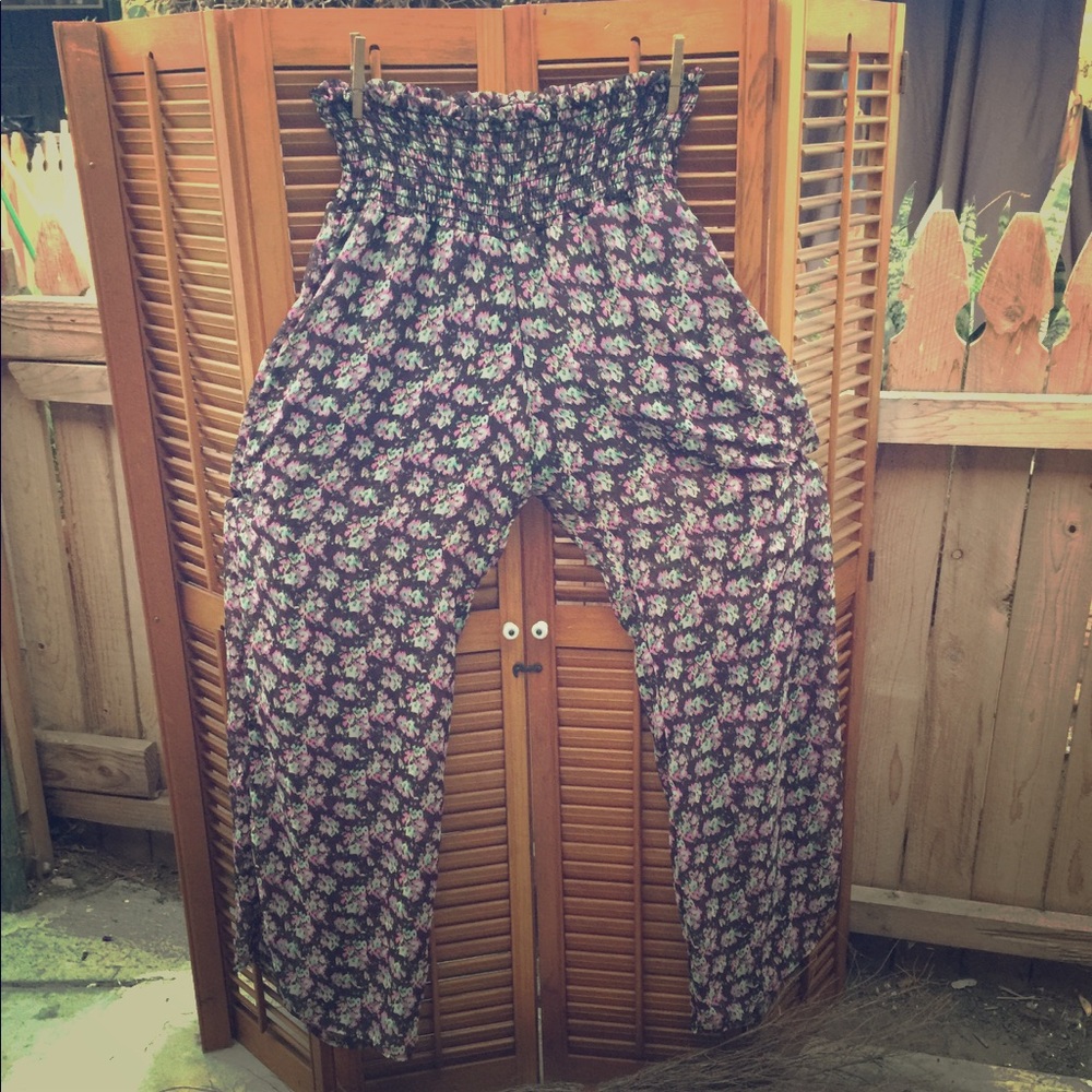 SeeYouMonday Sheer boho pants w slip shorts