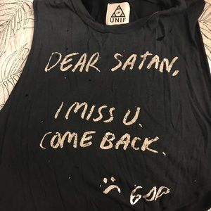 UNIF tank top black goth