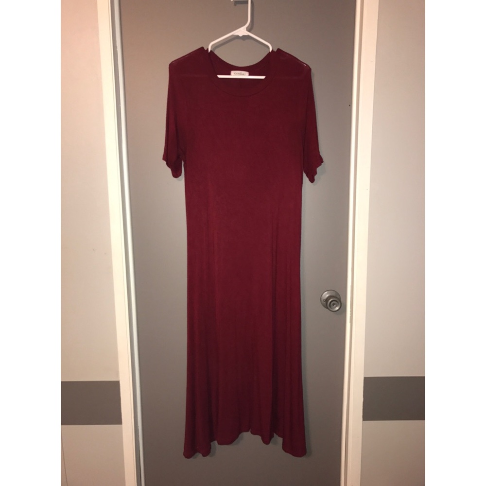 Burgundy Swing Dress