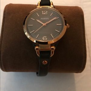 Fossil Bronze Leather Watch