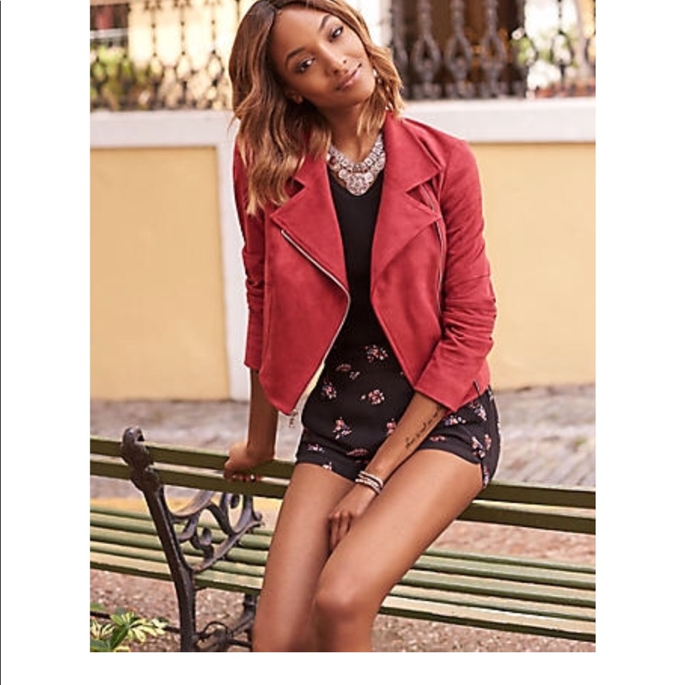 Faux Suede Moto Jacket from Express