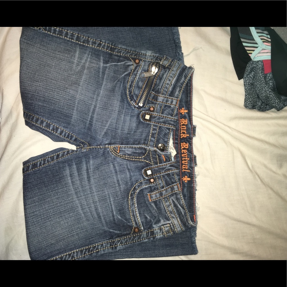 Rock Revival dark Capris