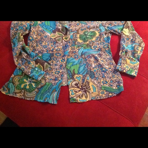 Vintage 100% Silk Blouse - Picture 5 of 5