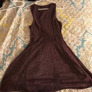 Burgundy sparkle sweater dress