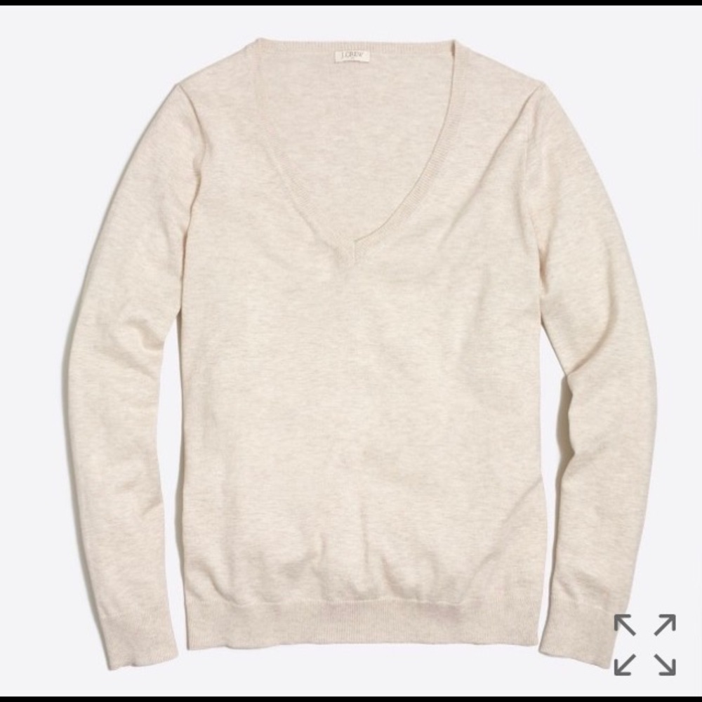 Tan J.Crew Factory V-Neck Sweater