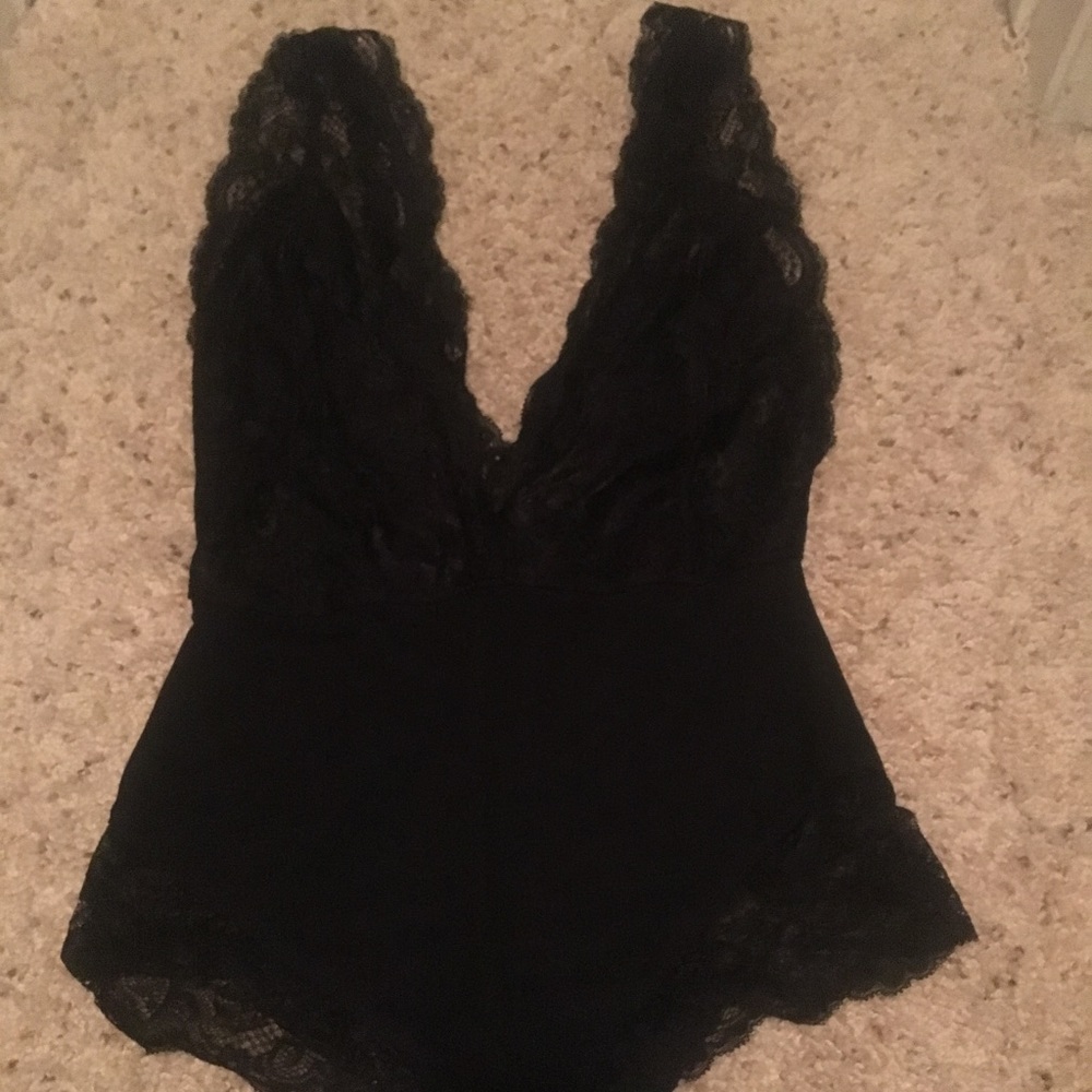 One piece black lingerie!