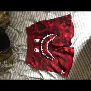 Red bape shorts M brand new