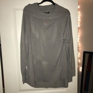 Plus size gray sweater