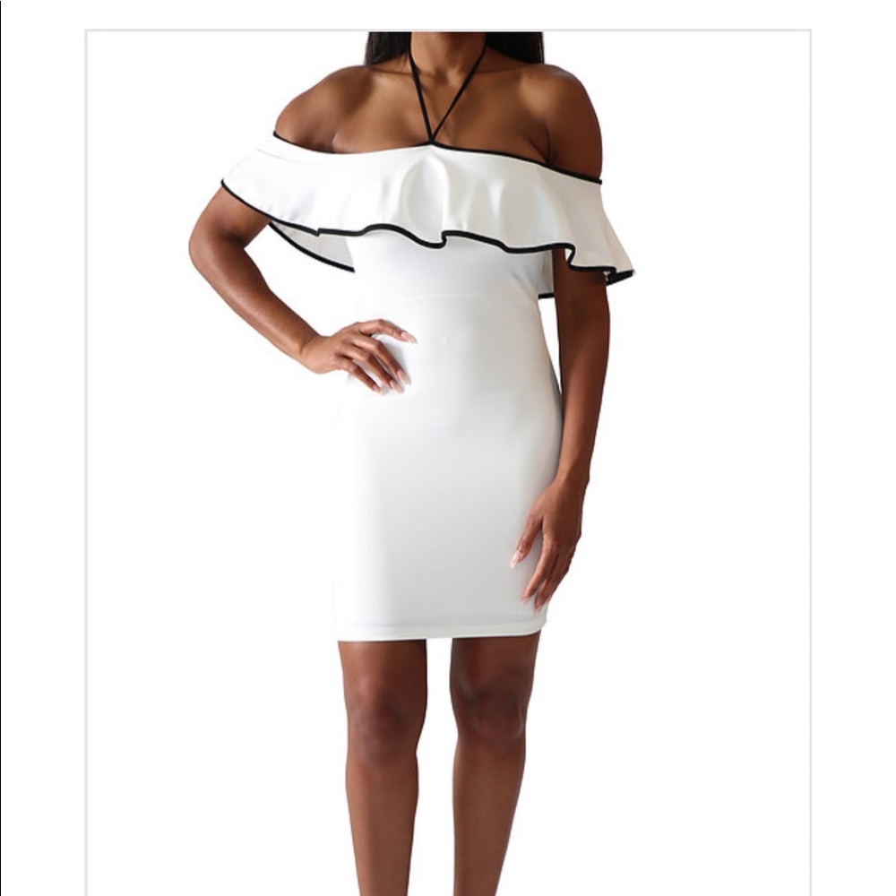 White halter dress, NEW