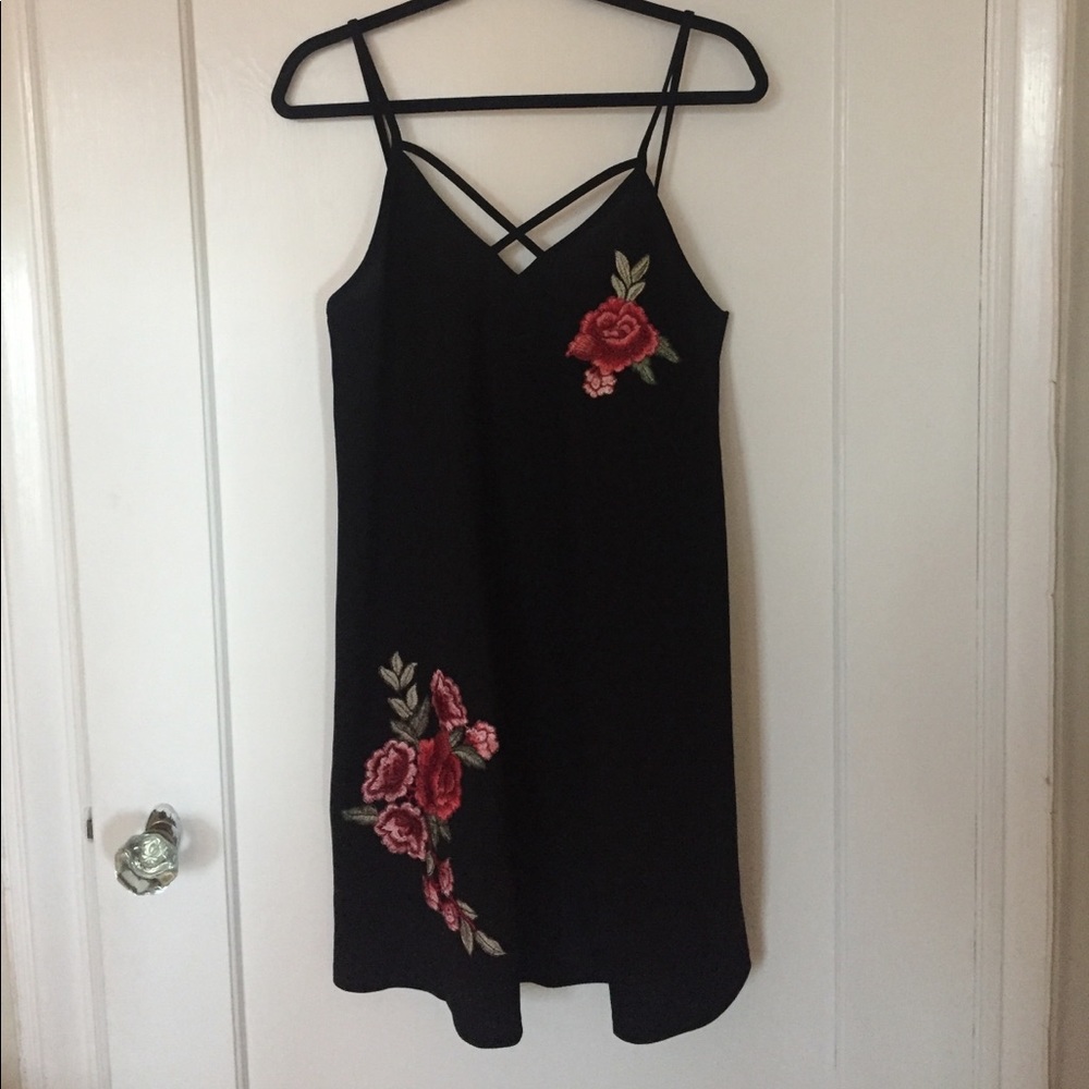 Women's Floral Embroidered A-Line Dress