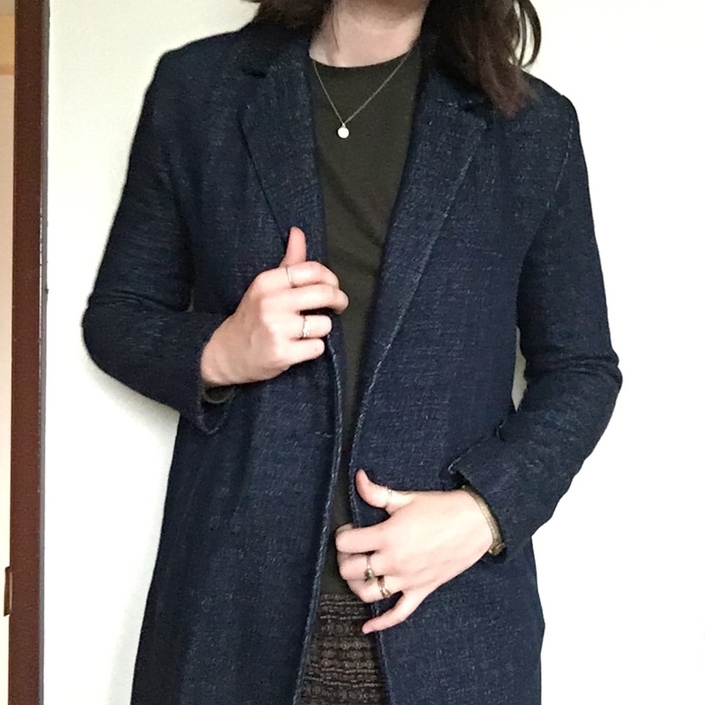 Dark Chambray Zara Trafaluc Blazer