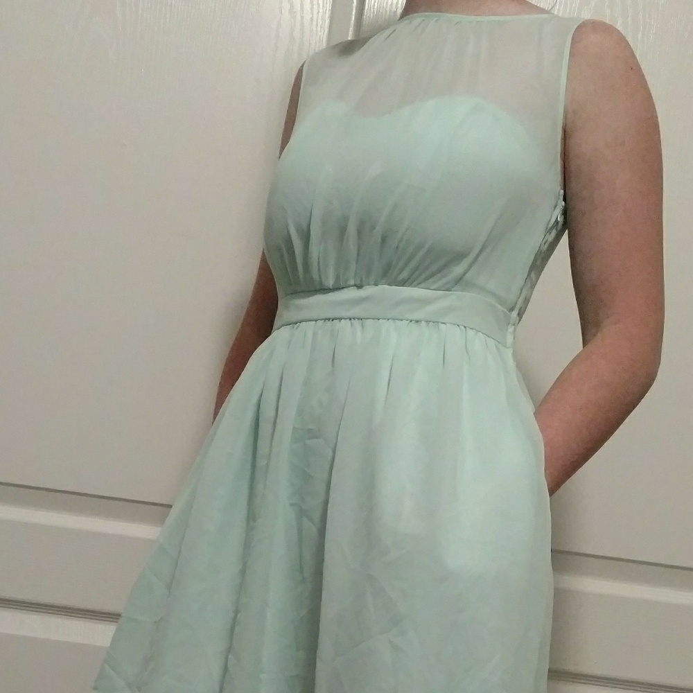 Mint Green Knee-length Dress