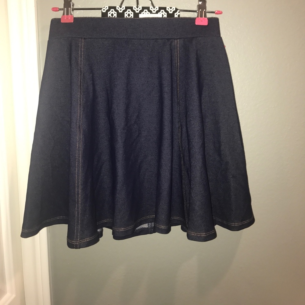 H&m faux denim skirt