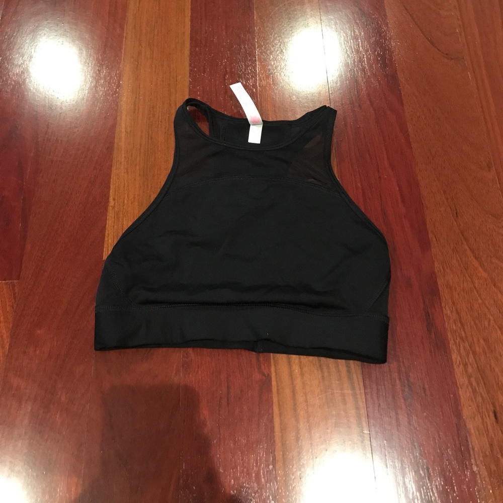 PINK HIGH NECK SPORTS BRA