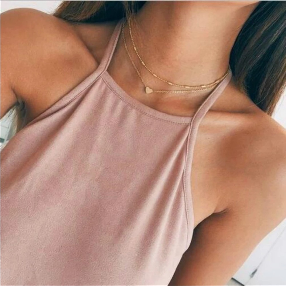 4 for $25🌷New🌷Dainty Gold 2 Layered Heart Choker