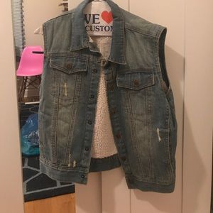 NWT denim vest