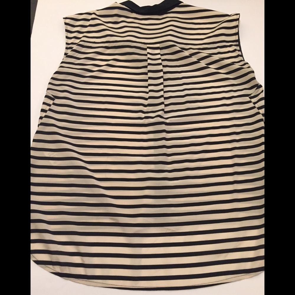 DKNY sleeveless high low striped shirt - Picture 3 of 6