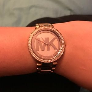 Rose gold Michael kors watch