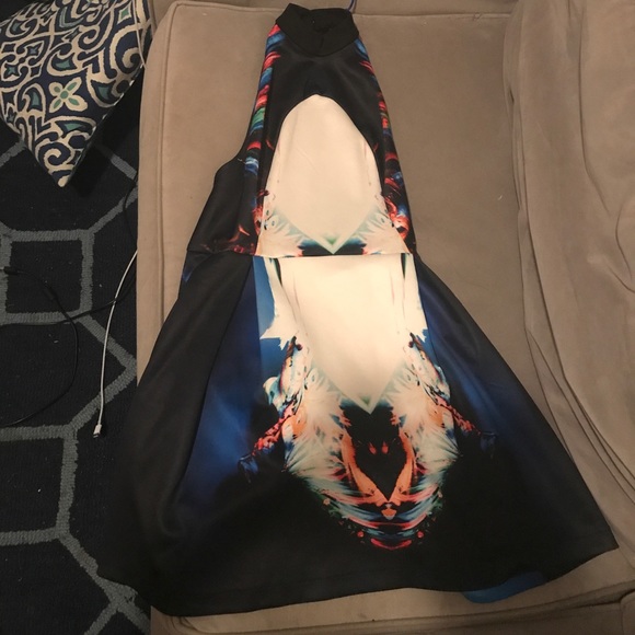 NWOT Patterned Ringuet top dress - Picture 2 of 4