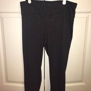 Sheer black abstract patterned leggings