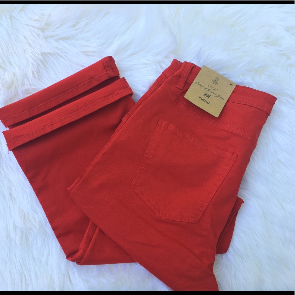 Red Flared Jeans