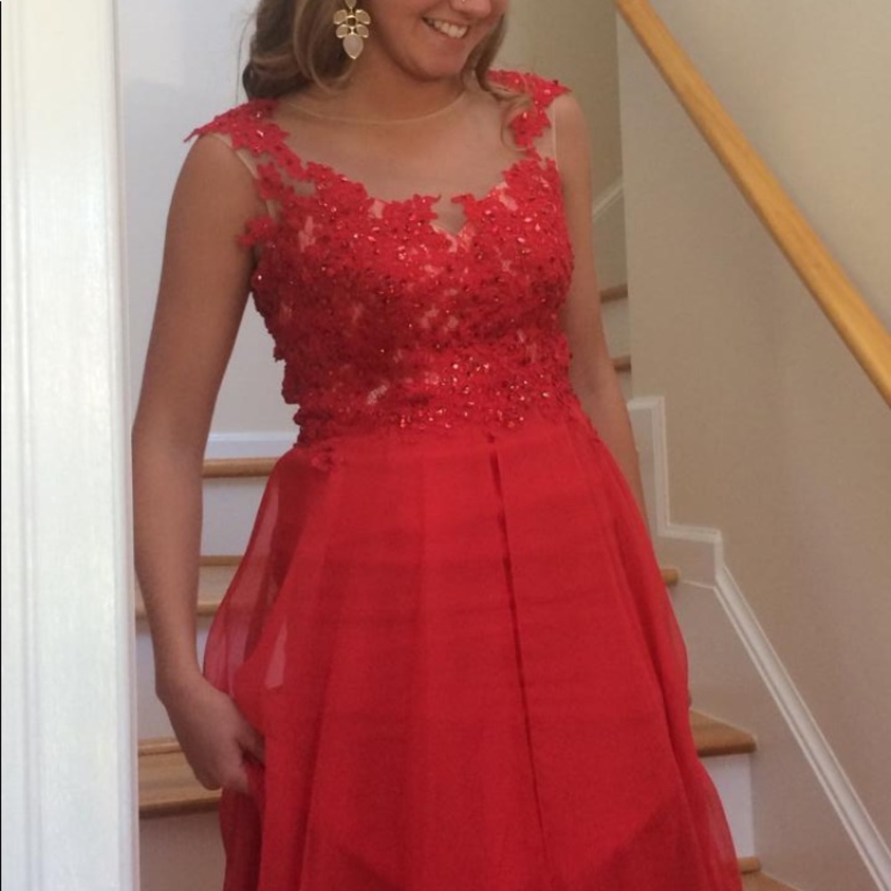 The brand Unique Vintage red formal dress!