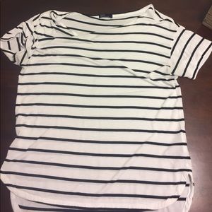 Gap Black and White Striped Shirt