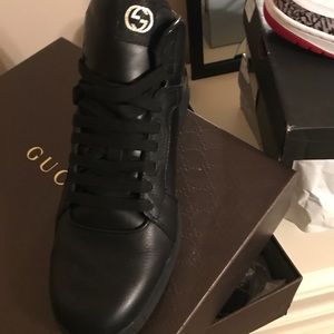 Men's Brand New Gucci Leather Hightop Sneaker