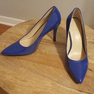 Nine West Cobalt Faux Patent Leather Heels