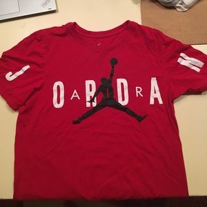 Red air Jordan shirt