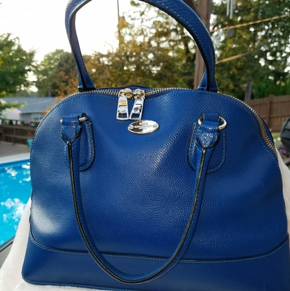 Coach Handbags - 🍃MINT!!!🍃Coach Cora 💙Blue Domed Tote/Crossbody