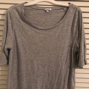 Splendid Grey Crop Tee