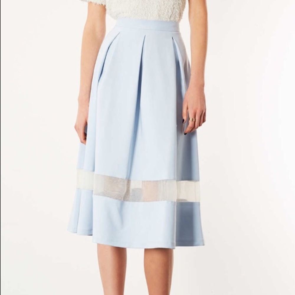 Topshop Organza Midi Skirt