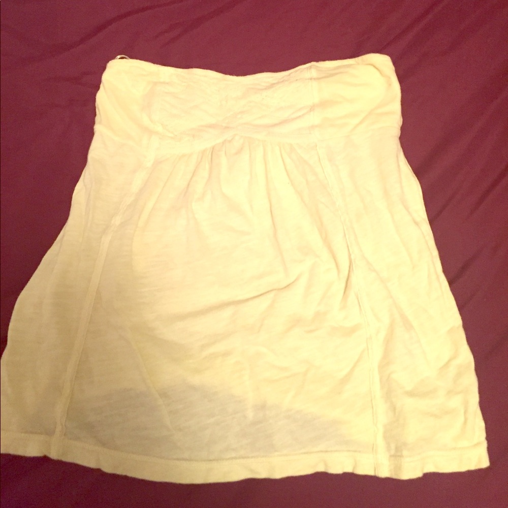 American Eagle strapless yellow blouse, size S