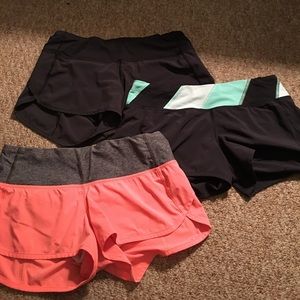 Bundle of three Lululemon speedshort