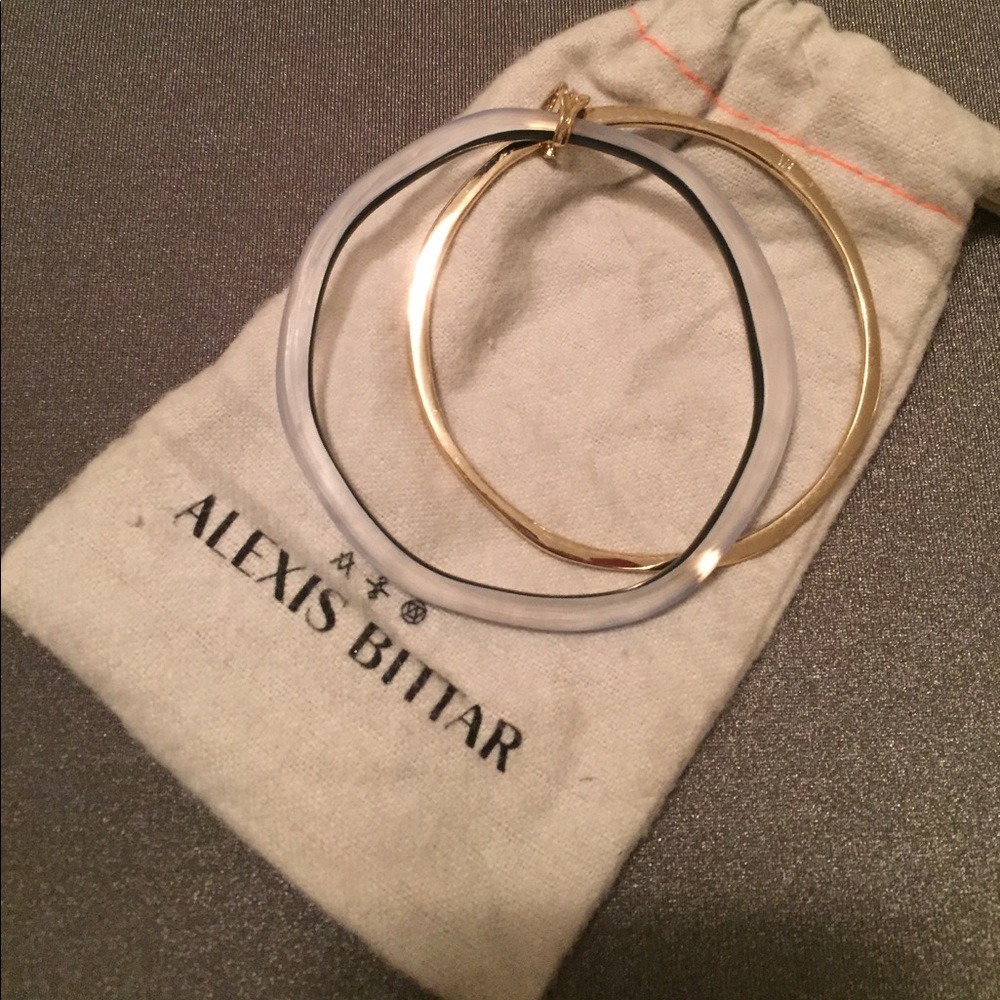 Blue Alexis Bittar bangles