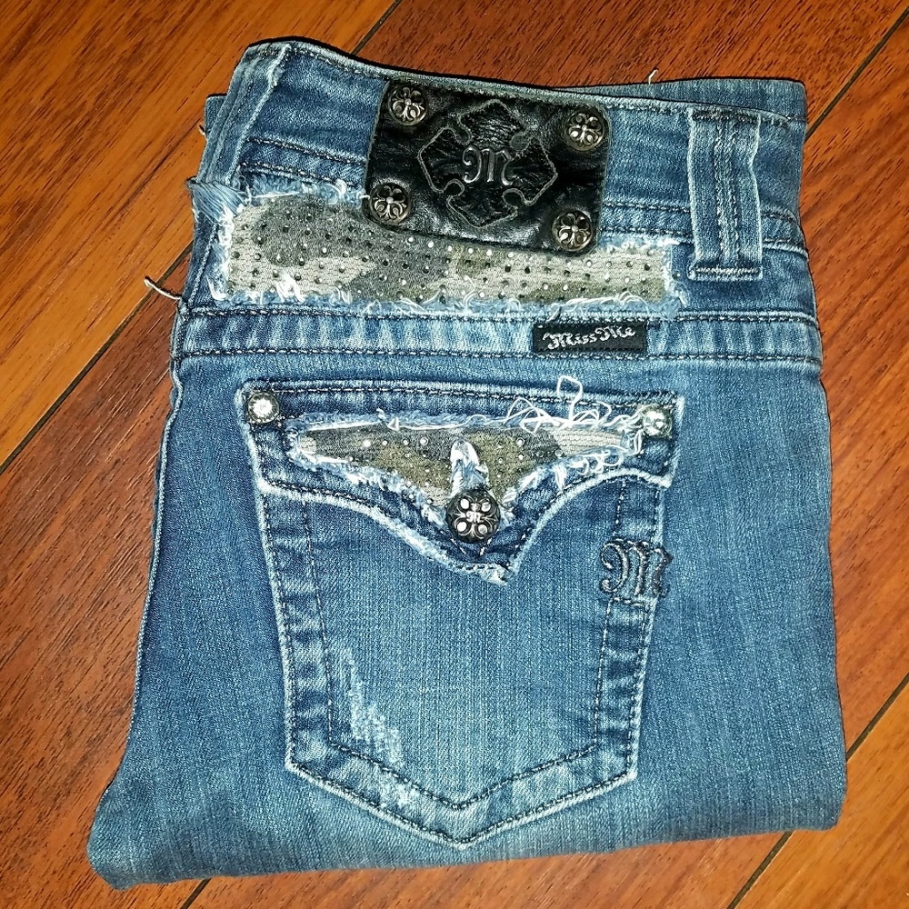 Miss Me Jeans With Camo Sparkle Accents