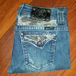 Miss Me Jeans With Camo Sparkle Accents