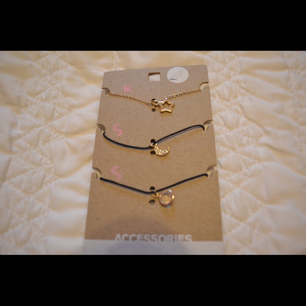 3 gold bracelet set