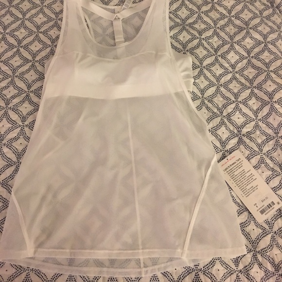 lululemon athletica Tops - Lululemon White Sports Bra Tank NWT