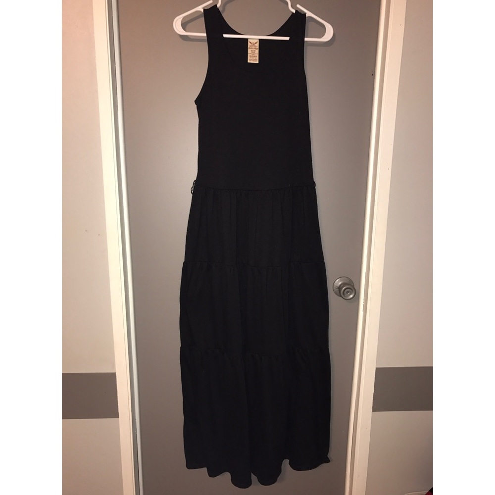 Black Ruffle Tank Maxi