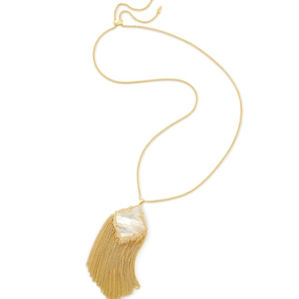 Kingston Long Pendant in Ivory Pearl